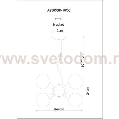 Подвесная люстра Arte lamp A2560SP-10CC Gelataio