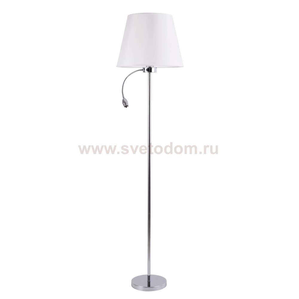 Светильник напольный с подсветкой для чтения Arte lamp A2581PN-2CC ELBA