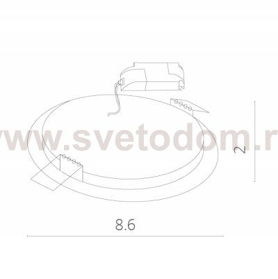 Тонкий точечный светильник LED 3Вт Arte lamp A2603PL-1WH Fine