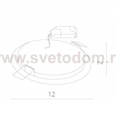Тонкий диодный светильник 6Вт LED Arte lamp A2606PL-1WH Fine