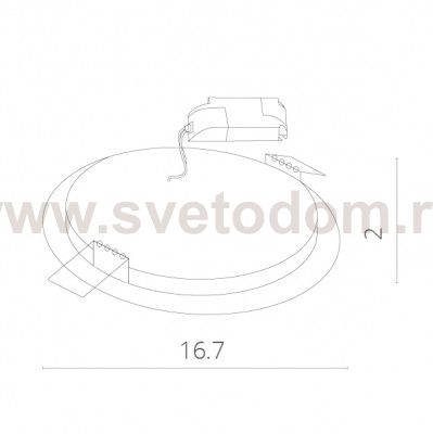 Встраиваемый тонкий диодный светильник 12Вт Arte lamp A2612PL-1WH Fine
