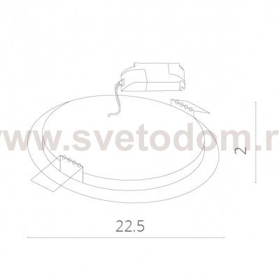 Светильник диодный 20Вт Arte lamp A2620PL-1WH Fine