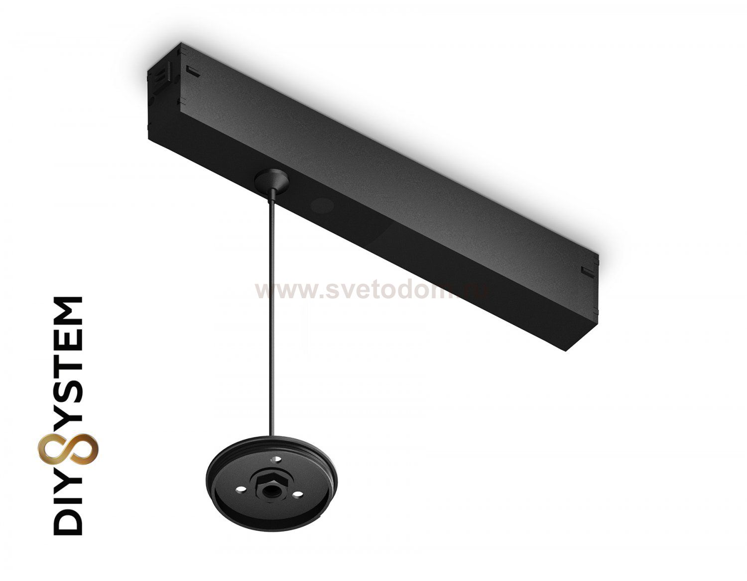 Крепеж трековый подвесной для корпуса DIY D60mm Magnetic 220V Ambrella A2652 BK черный крепеж трековый подвесной для корпуса DIY D60mm 240*42*25 H1500