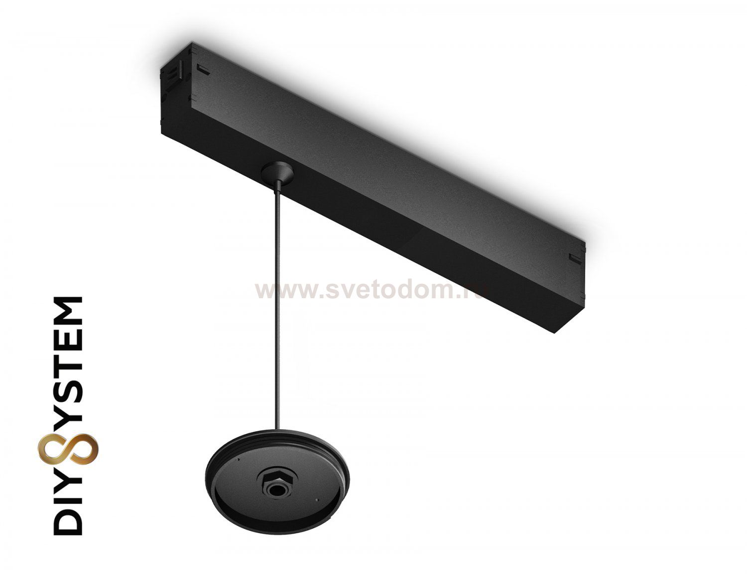 Крепеж трековый подвесной для корпуса DIY D70mm Magnetic 220V Ambrella A2655 BK черный крепеж трековый подвесной для корпуса DIY D70mm 240*42*25 H1500