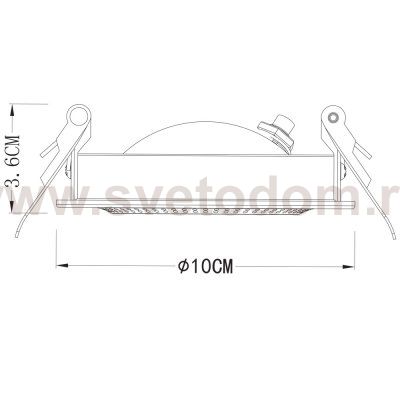 Светильник встраиваемый Arte lamp A3007PL-1WH STUDIO