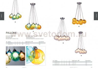 Плафон стекло прозрачное двойное 120мм с резьбой G9 20мм Arte lamp Pallone A3025 / A3026