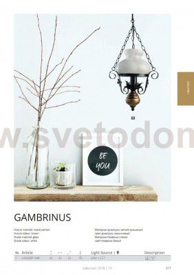 Светильник подвесной Arte lamp A3030SP-1BR Joy