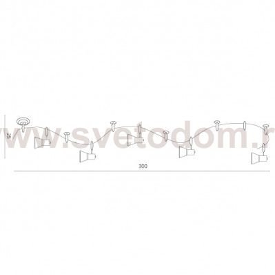 Светильник потолочный Arte lamp A3057PL-6SI RAIL KITS