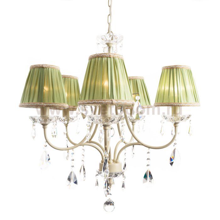 Зеленая люстра Arte lamp A3082LM-5WG VEIL