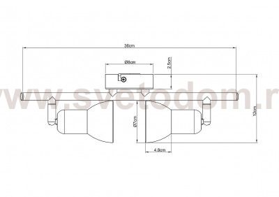 Светильник потолочный Arte lamp A3115PL-2SS FALENA