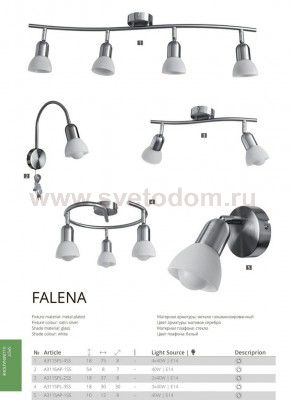 Плафон стекло матовое белое 70*50мм Е14 Arte lamp A3115 FALENA