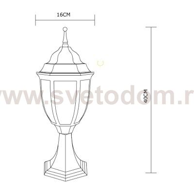 Светильник на опору Arte Lamp A3151FN-1BN PEGASUS