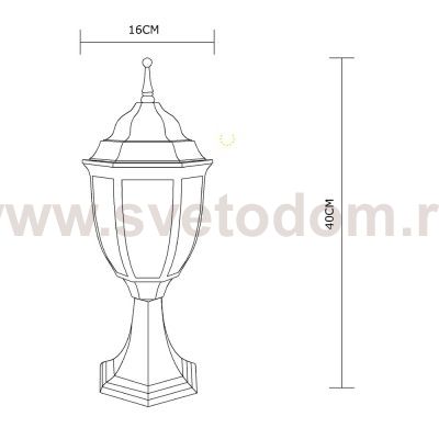 Светильник на опору Arte Lamp A3151FN-1WG PEGASUS