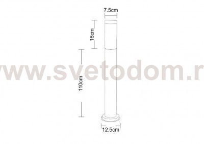 Светильник уличный столб Arte lamp A3157PA-1SS SALIRE