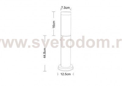 Столбик уличный Arte lamp A3158PA-1SS SALIRE