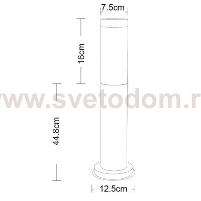 Столбик уличный Arte lamp A3158PA-1SS SALIRE