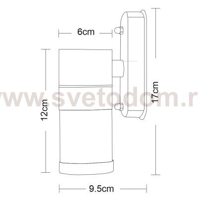 Светильник уличный настенный Arte lamp A3201AL-1SS RAPIDO