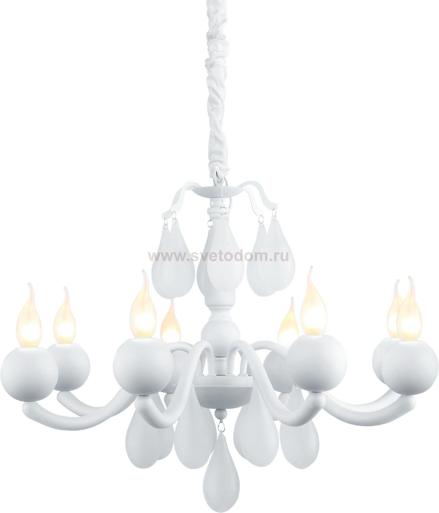 Люстра подвесная белая Arte lamp A3229LM-8WH SIGMA