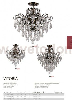 Светильник потолочный Arte lamp A3306PL-10AB VITORIA