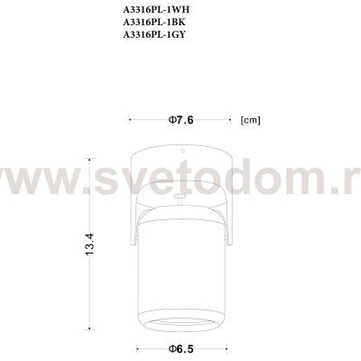 Светильник поворотный Arte Lamp A3316PL-1BK LIBRA