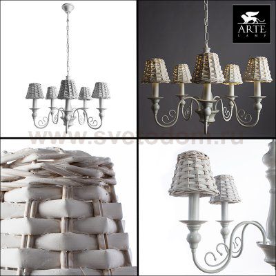 Подвесная люстра Arte lamp A3400LM-5WH Villaggio