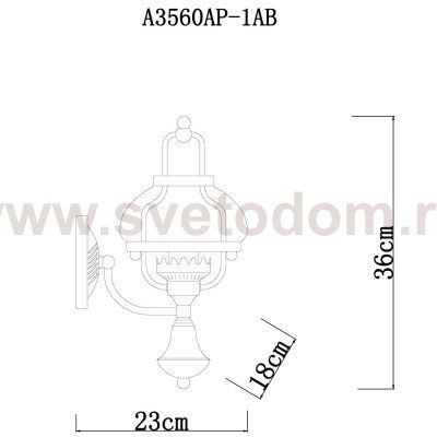 Настенный бра Arte lamp A3560AP-1AB Armstrong