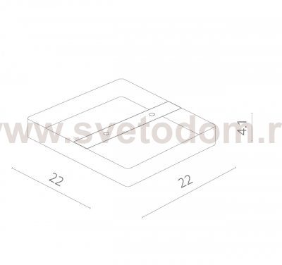 Светильник светодиодный накладной 18Вт 220*220мм Arte lamp A3618PL-1WH Angolo