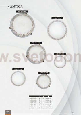 Светильник греческий Arte Lamp A3640PL-2AB Antica 400мм