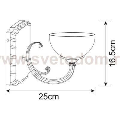 Светильник бра с выключателем Arte Lamp A3777AP-1AB Windsor white