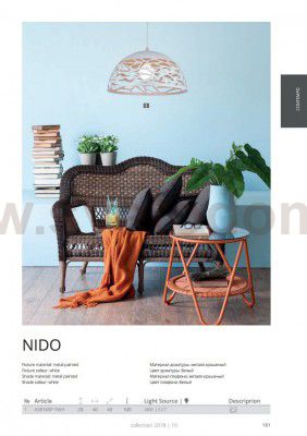 Светильник подвесной Arte lamp A3816SP-1WH Nido