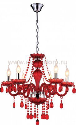 Люстра красная Arte lamp A3964LM-6RD Teatro