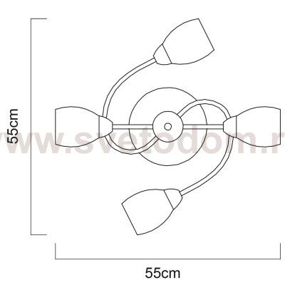 Люстра потолочная Arte lamp A4033PL-4AB Silvana