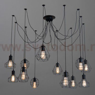 Люстра лофт Arte Lamp A4051SP-12BK SPIDER