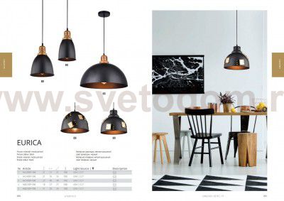 Светильник подвесной Arte lamp A6024SP-1BK EURICA