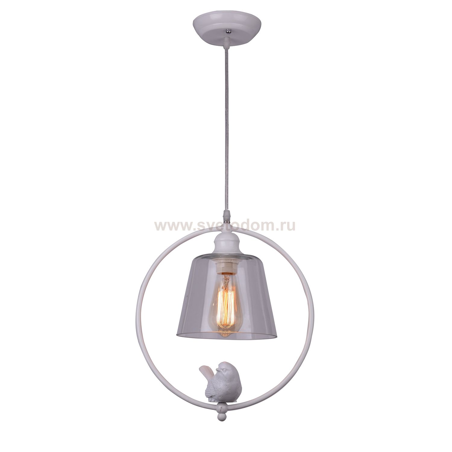 Светильник подвесной с птичкой Arte lamp A4289SP-1WH Passero