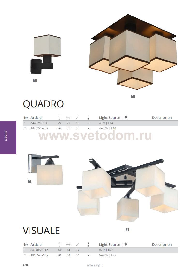 Светильник потолочный Arte lamp A8165PL-5BK VISUALE