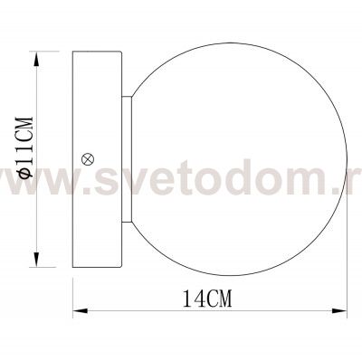 Светильник настенный бра Arte lamp A4445AP-1CC AQUA