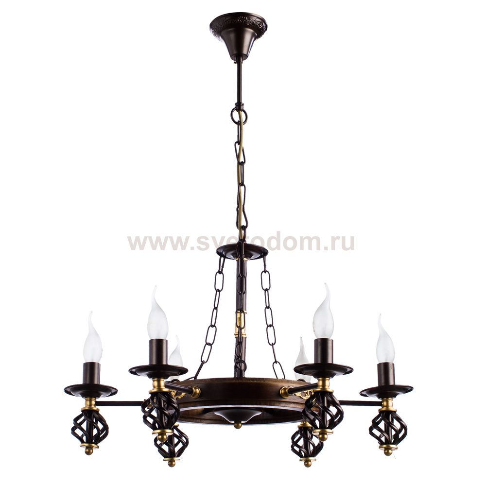 Подвесная люстра Arte Lamp A4550LM-6CK CARTWHEEL