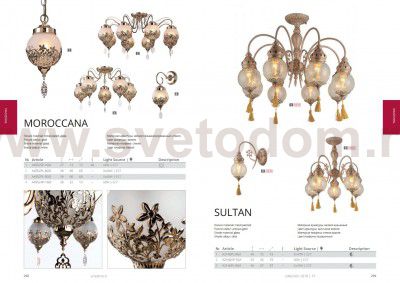 Светильник потолочный Arte lamp A2146PL-8GA SULTAN