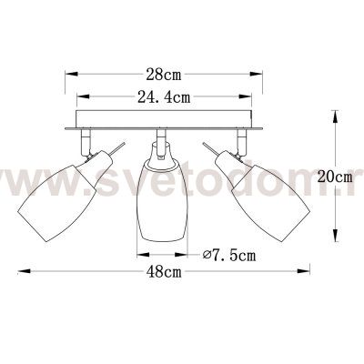 Светильник потолочный Arte lamp A4590PL-3SS VOLARE