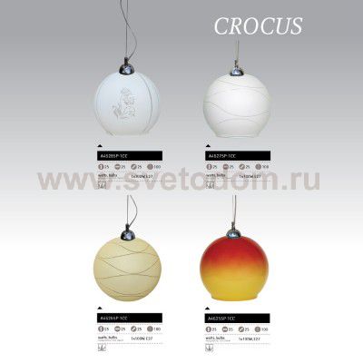 Светильник подвесной Arte lamp A4626SP-1CC CROCUS