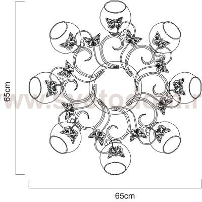 Светильник потолочный Arte lamp A5004PL-8WG ALESSANDRA
