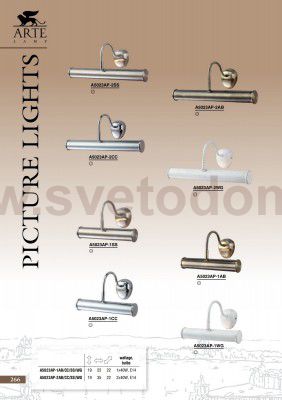 Светильник настенный Arte lamp A5023AP-1AB Picture light