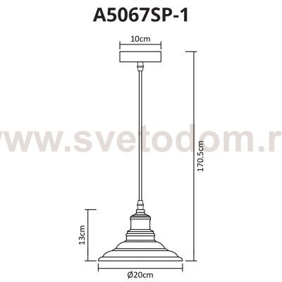 Светильник подвесной Arte Lamp A5067SP-1GY LIDO