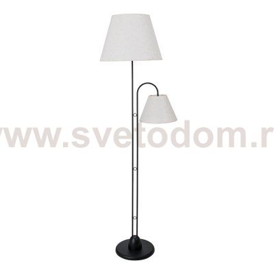 Торшер с абажуром Arte Lamp A5068PN-2BK ALEA