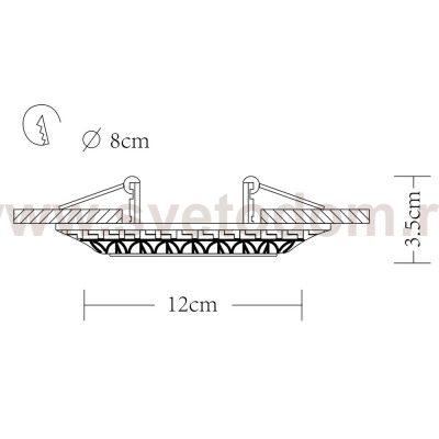 Светильник встраиваемый Arte lamp A5073PL-1WH Cratere