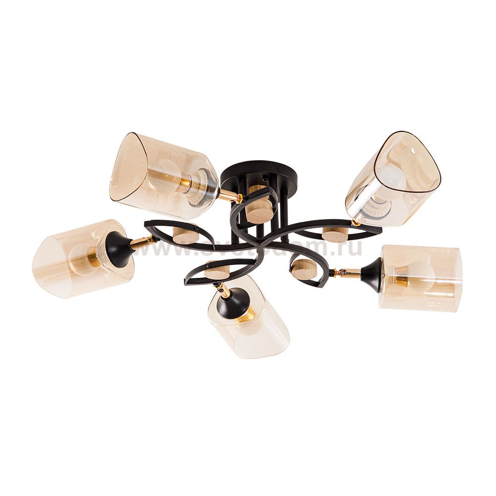 Потолочная люстра Arte Lamp A5076PL-5BK GLAMORE