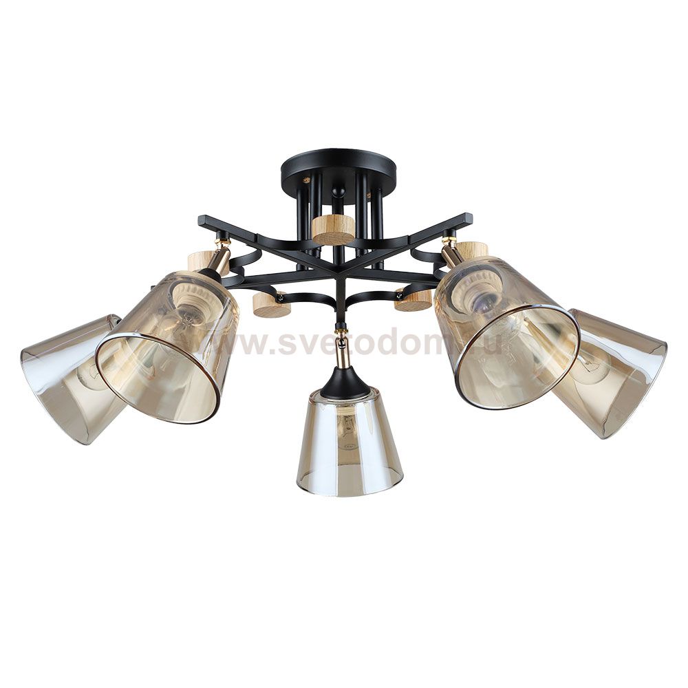 Потолочная люстра Arte Lamp A5078PL-5BK GLASSY