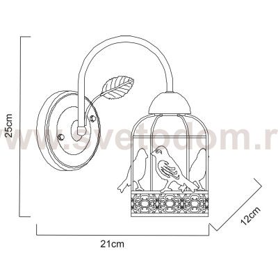 Светильник настенный Arte lamp A5090AP-1WG Cincia