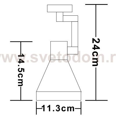 Светильник трековый E27 Arte lamp A5108PL-1BK NIDO